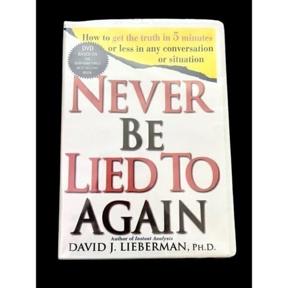 Never Be Lied To Again -David J. Lieberman - DVD - Get the Truth in 5 Minutes